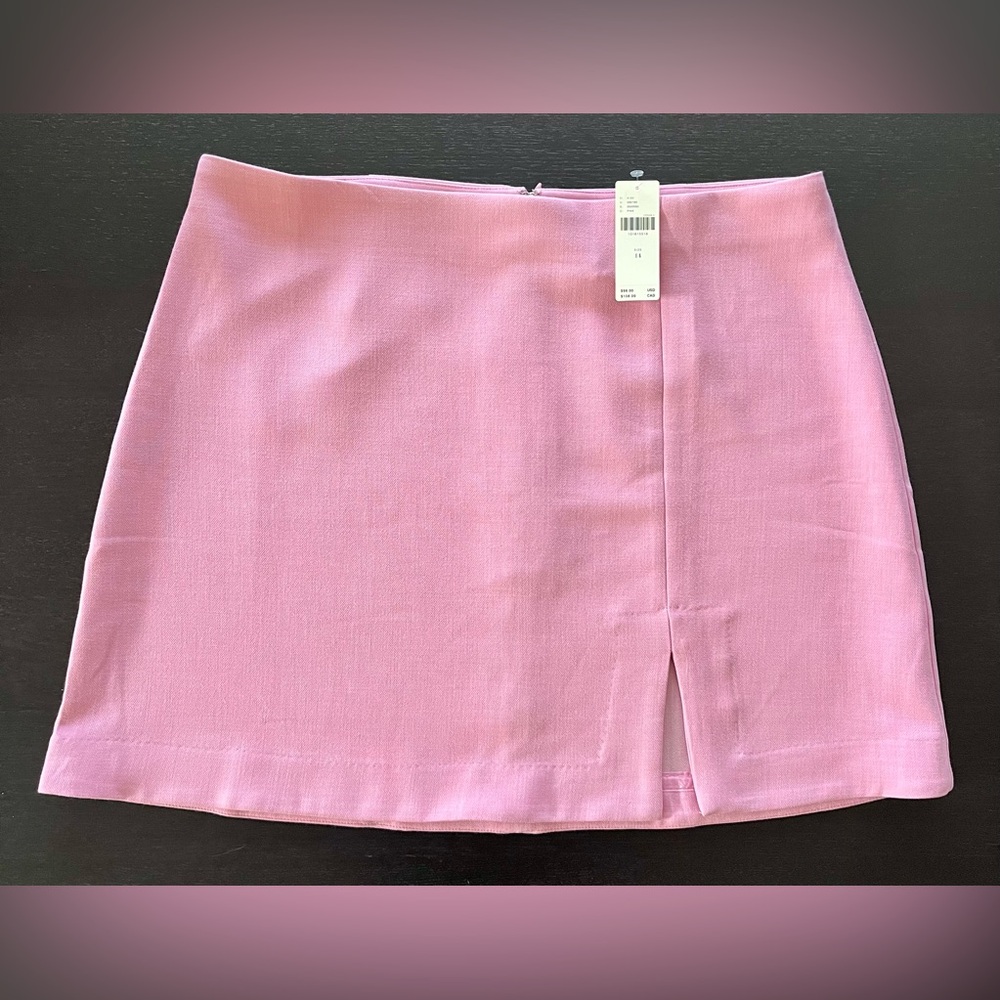 NWT Anthropologie Maeve Tailored Pink Mini Skirt Size 16